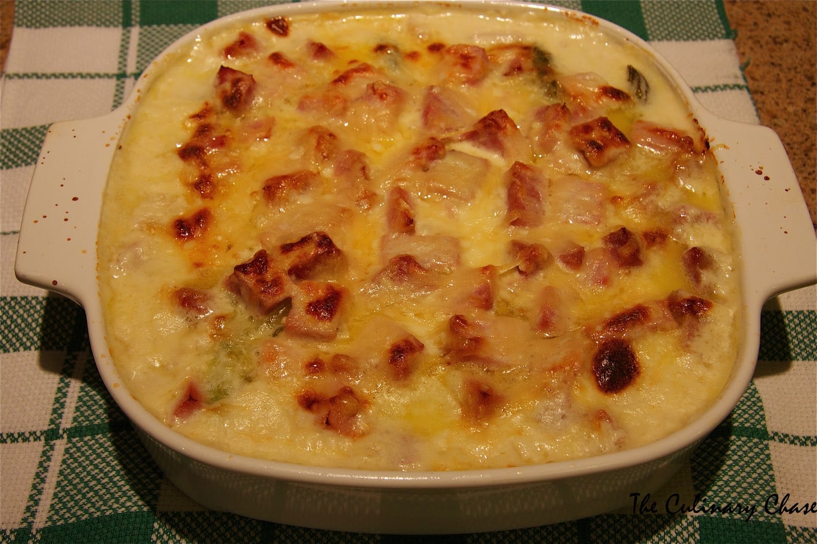 Polenta, Asparagus and Ham Bake The Culinary Chase