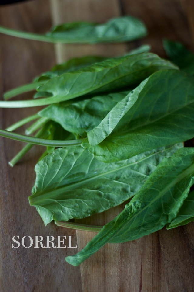 sorrel with pasta and pork The Culinary Chase