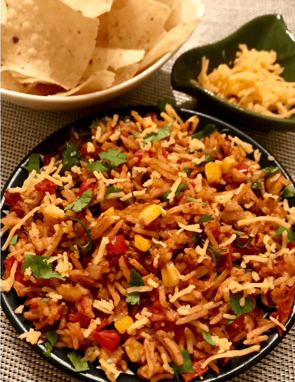Make Colorful Fiesta Rice - use Leftovers Creatively - The Culinary Heart