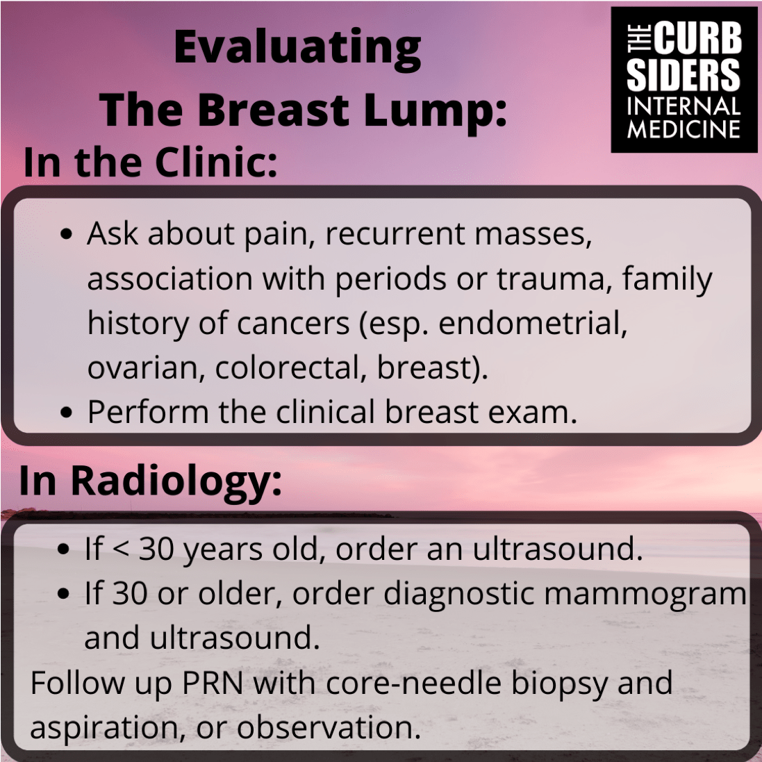 234 The Breast Lump, and Breast Cancer Screening The Curbsiders