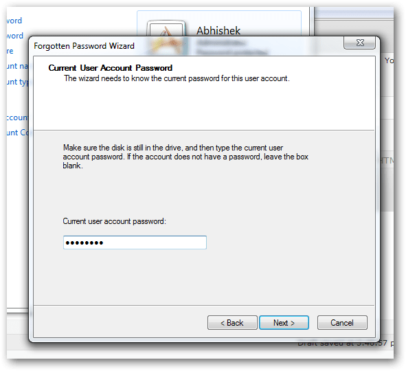 How to create a password reset disk in Windows 7