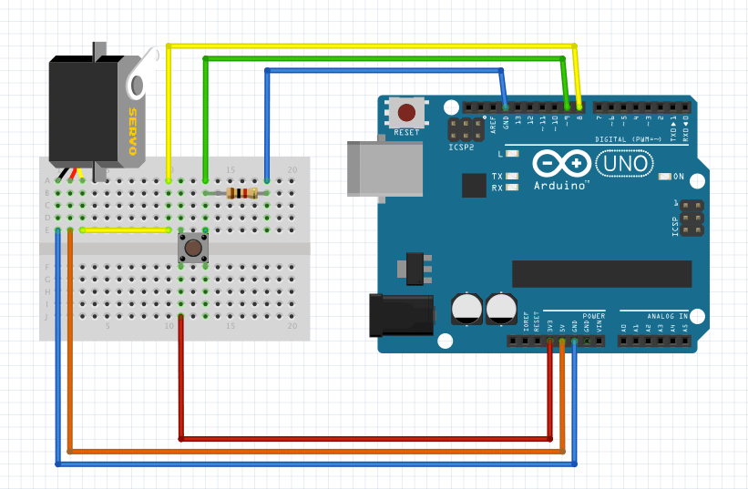 Arduino Servo Motor Control With Pushbutton