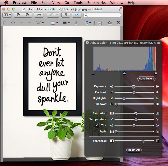 Post Processing in Digital Photography and Mac