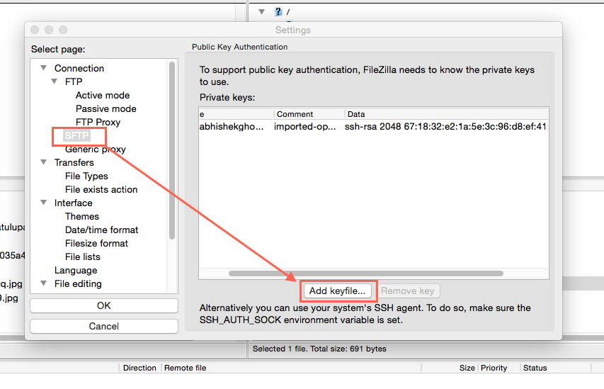 HP Cloud FTP/SFTP Setup