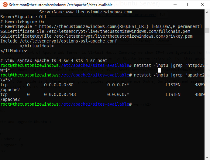 Apache2 IPv6 Virtual Host Configuration (Ubuntu Server)
