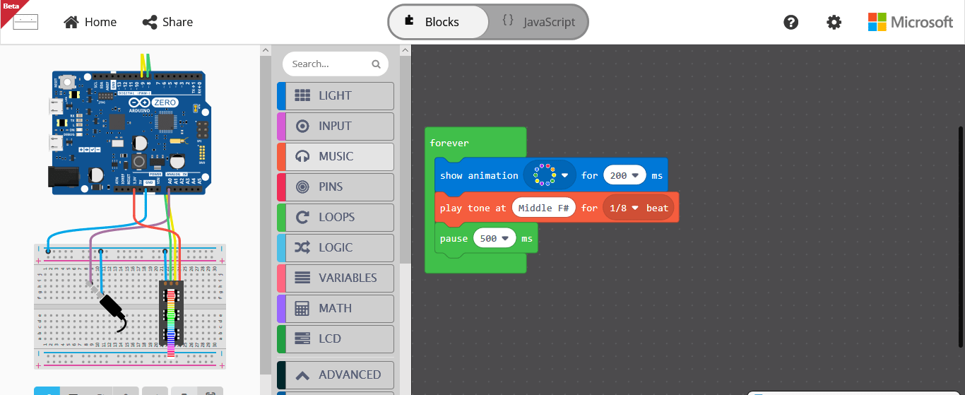 Visual Programming for Arduino Compatible Boards