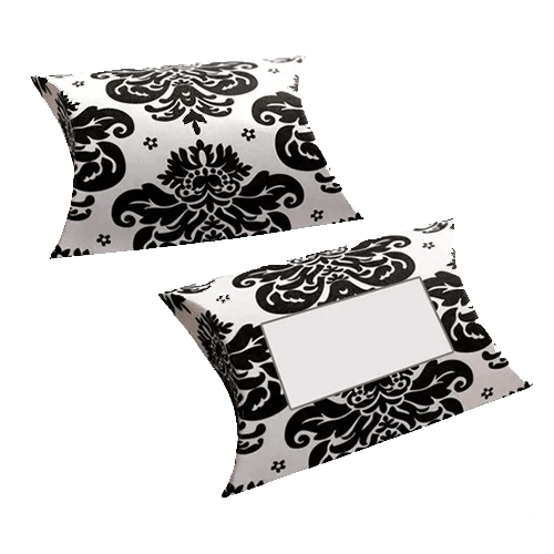 Custom Full Color Affordable Kraft Pillow Boxes Wholesale Printing