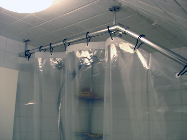 Shower curtain rod height? — thenest