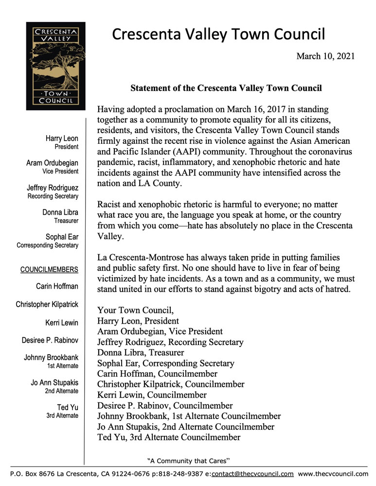 Crescenta Valley Town Council Committees