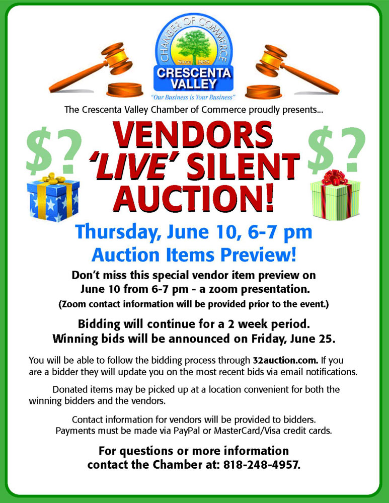 Crescenta Valley Town Council Vendors Live Silent Auction