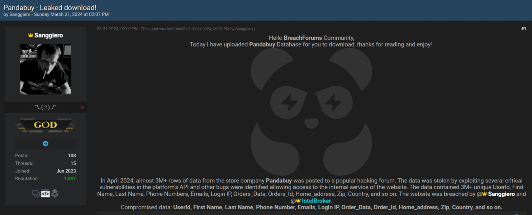 Pandabuy Leak List Users Info Exposed In Cyberattack
