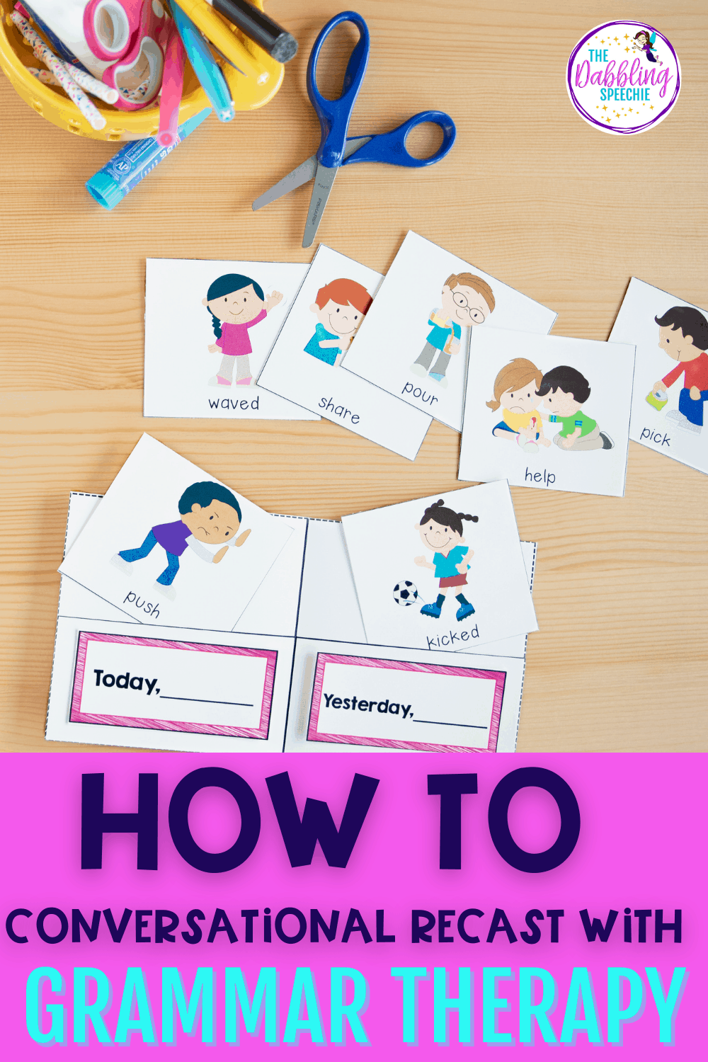 How to Conversational Recast with Grammar Therapy - thedabblingspeechie