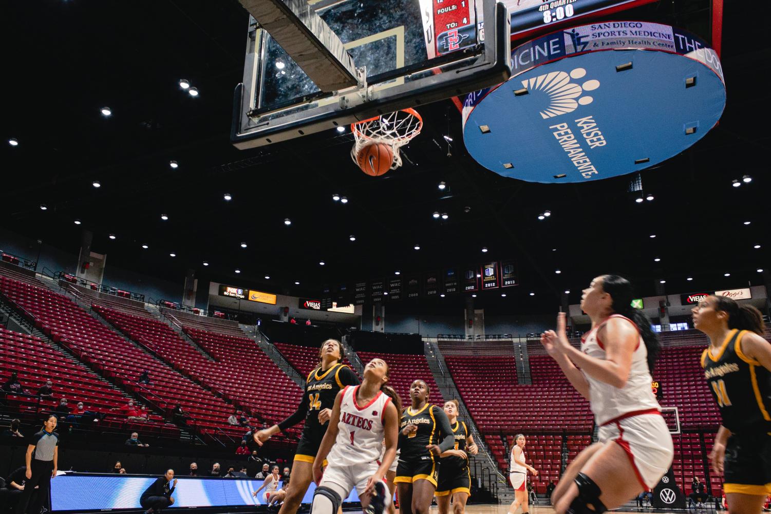 Asia Avinger leaves SDSU fans thankful for a victory against