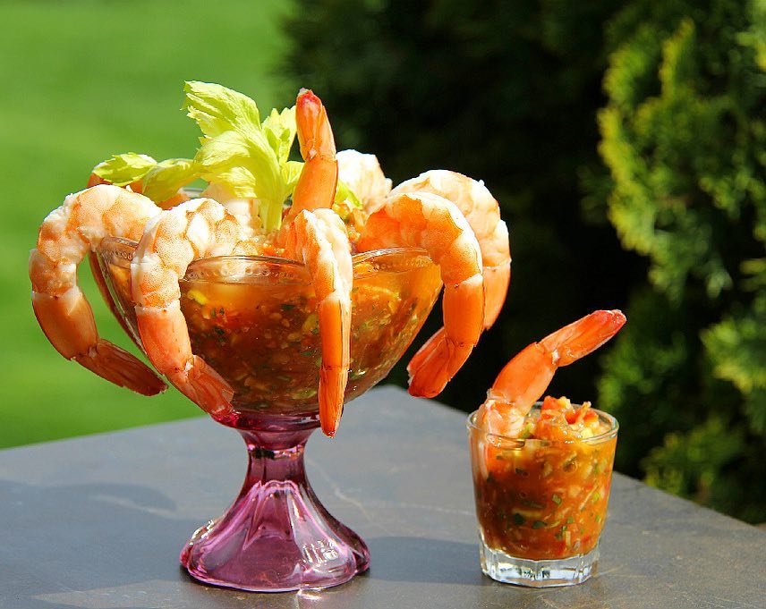 Shrimp cocktail Best Poolside Meal
