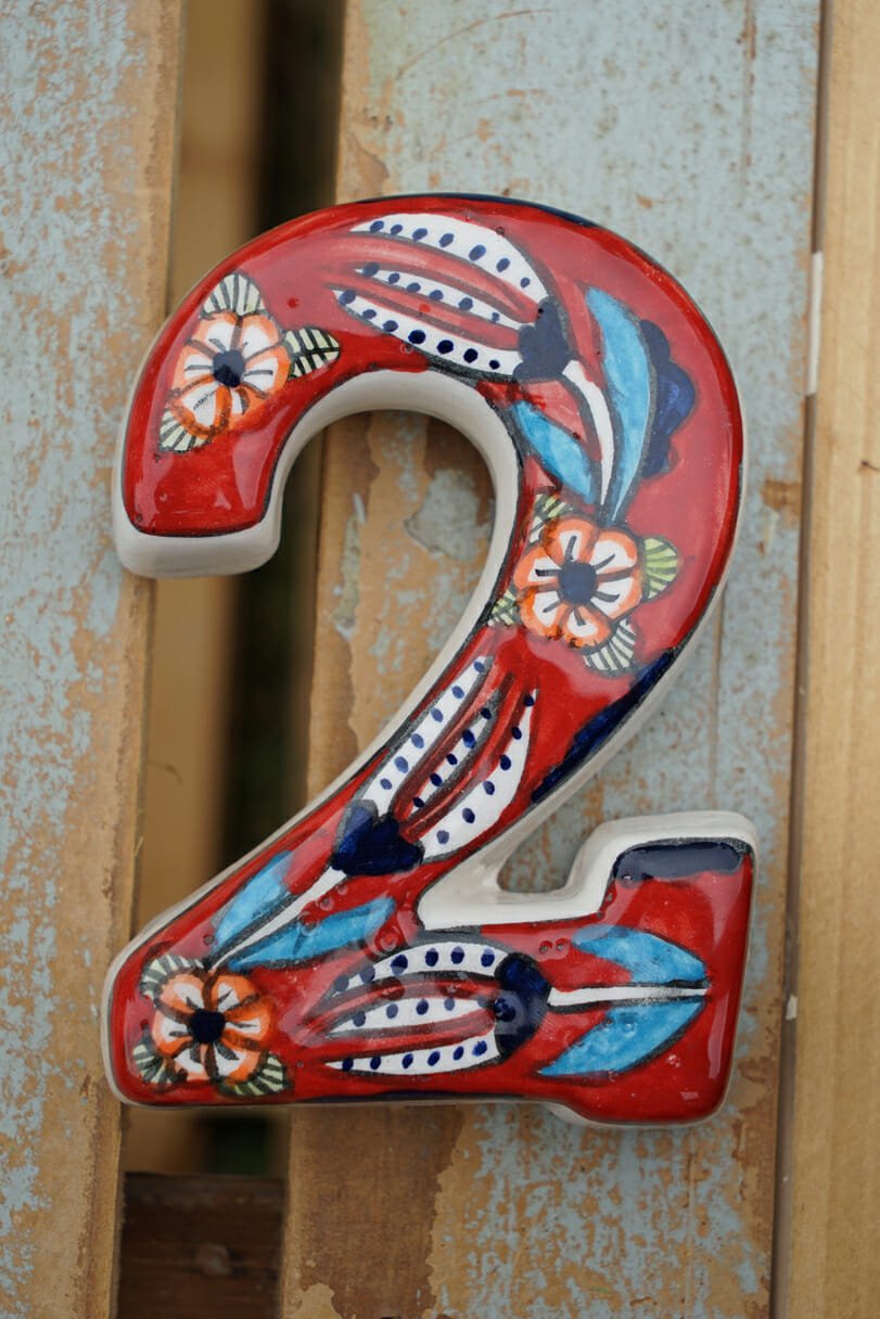 Coloured Hand Painted House Numbers The Dancing Pixie