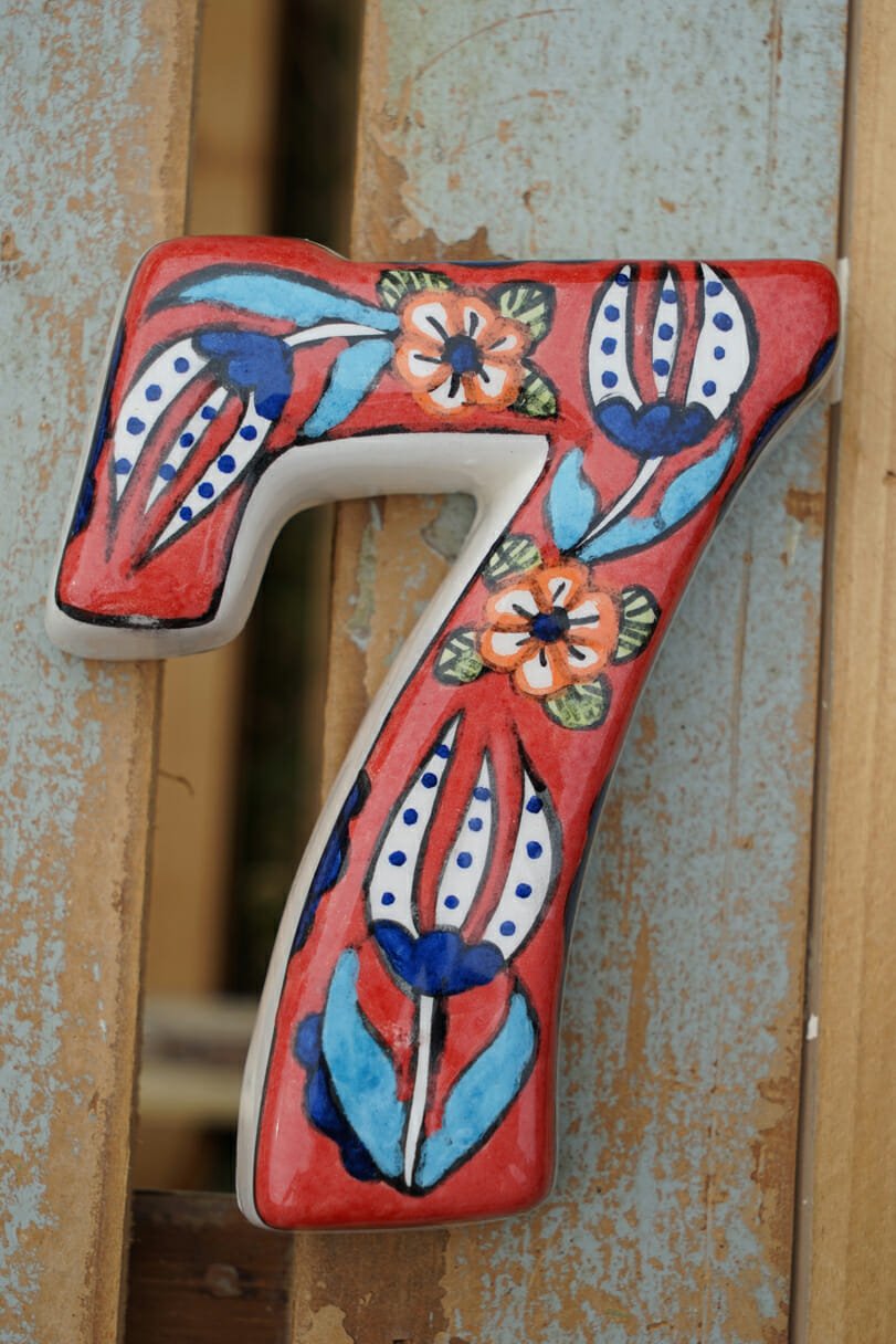 Coloured Hand Painted House Numbers The Dancing Pixie