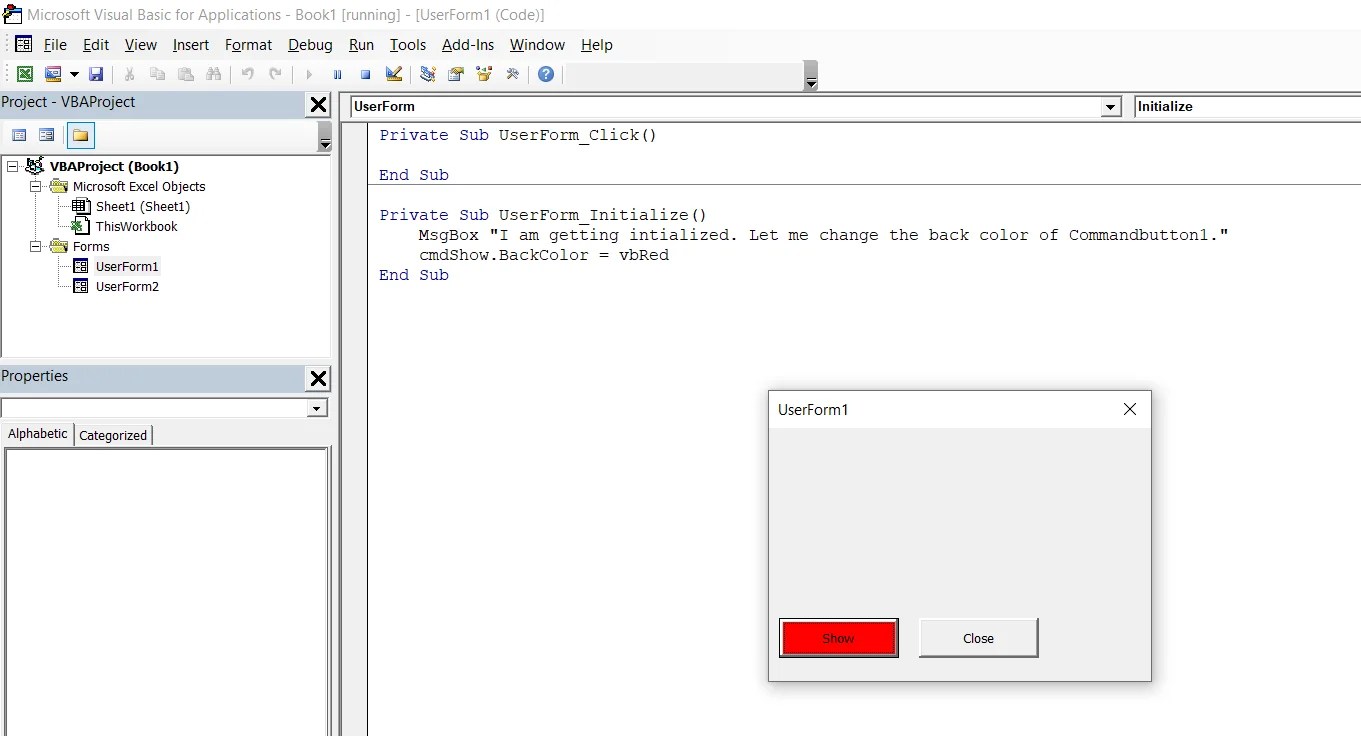 UserForm Events in VBA TheDataLabs