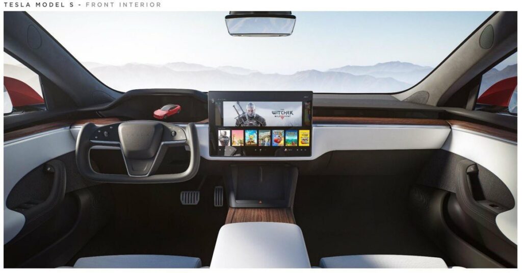 interior of the tesla model s base model starts at cool 80k usd and