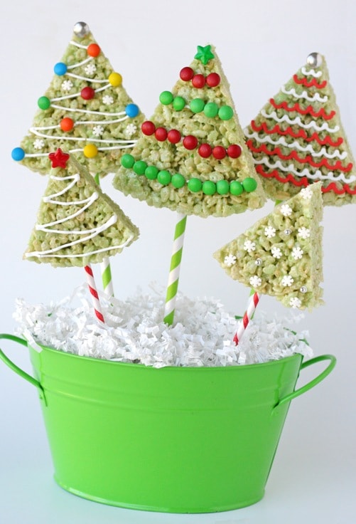 Rice Krispies Treats Christmas Trees Edible Crafts
