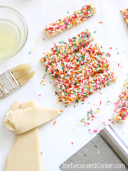 sprinkle cookie sticks, a fun birthday, unicorn, or rainbow party idea