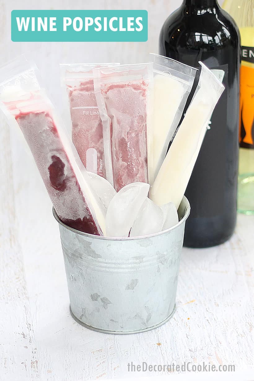 WINE POPSICLES creamy wine ice pops for the beach or pool. VIDEO