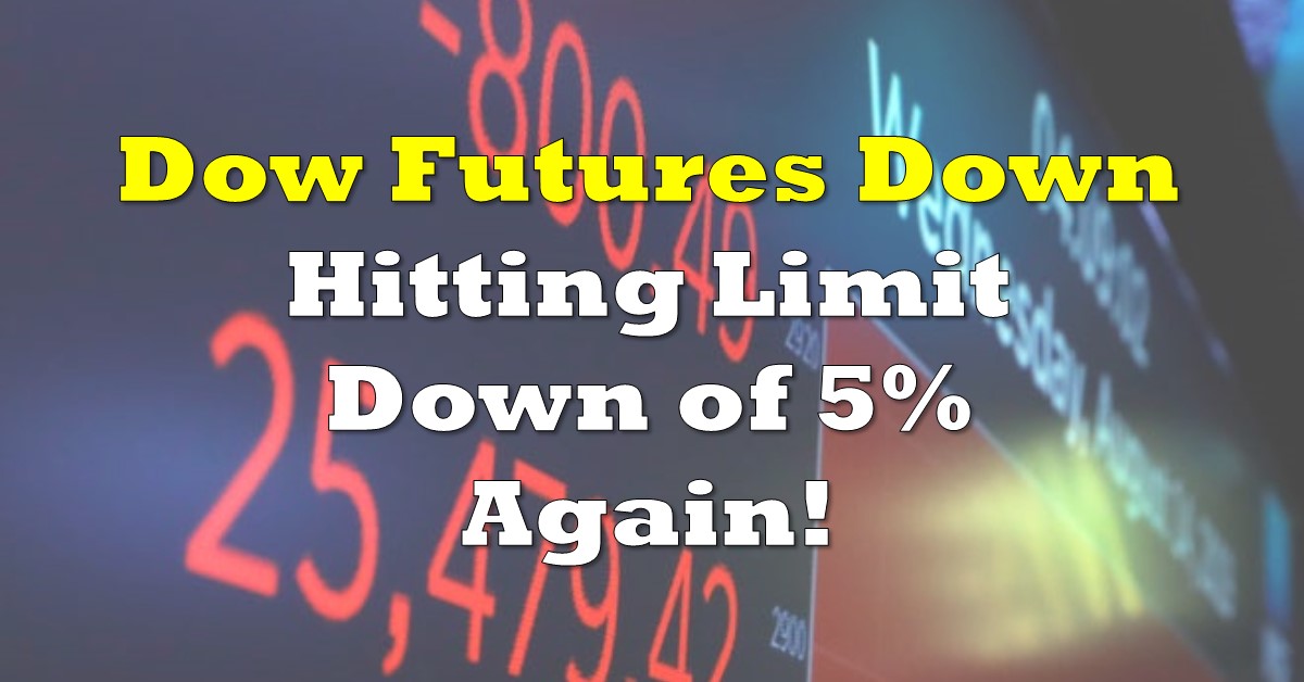 Dow Futures Crushed yet Again Halted, Hitting 5 Limit Down the deep