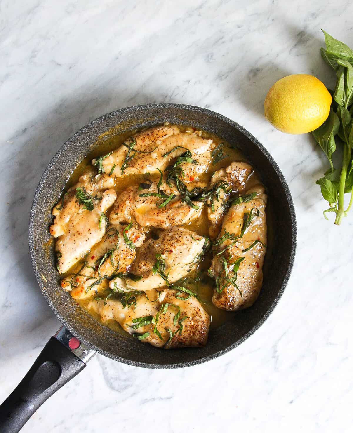 LemonBasil Chicken Skillet The Defined Dish Recipes