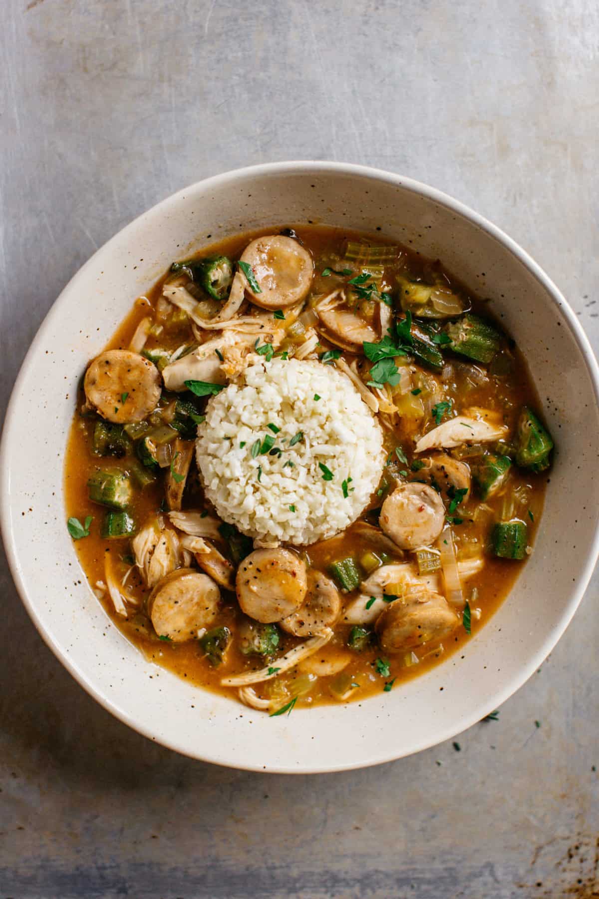 Whole30 Chicken and Sausage Gumbo The Defined Dish