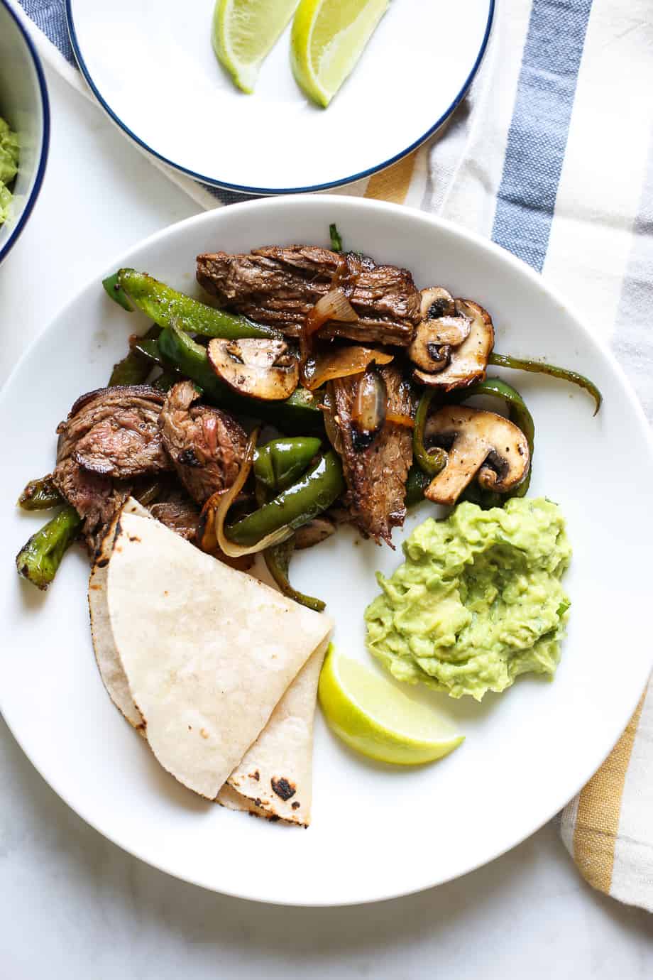 Steak, Poblano, and Mushroom Fajitas The Defined Dish