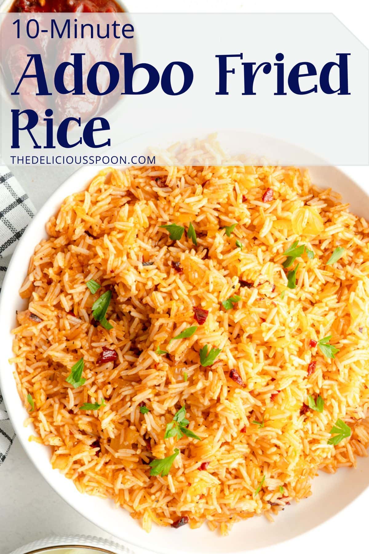 10Minute Adobo Fried Rice a fast, easy and super tasty side dish!