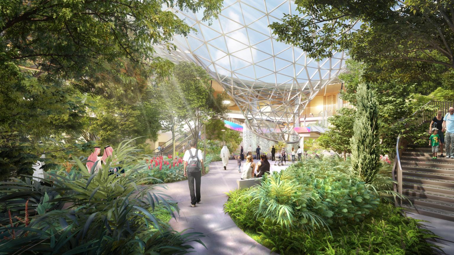 Doha’s Hamad International Airport expansion features indoor gardens