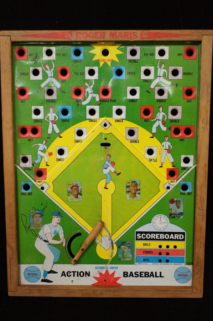 1962 Roger Maris Tin Action Baseball Game By Pressman Toy Corporation