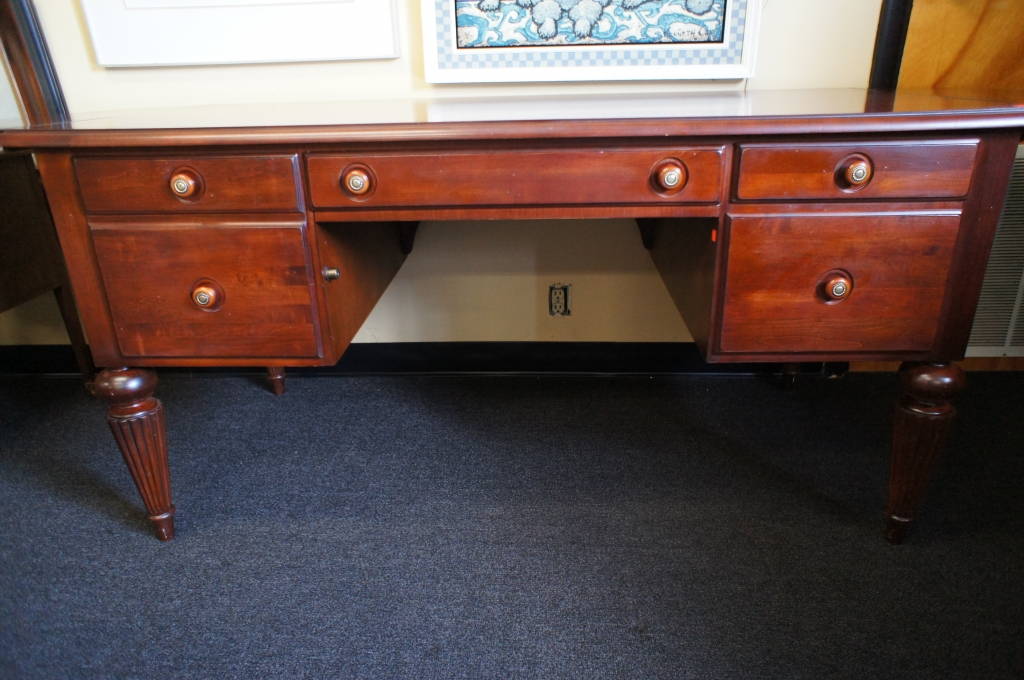 Ethan Allen Marshall Drop Leaf Desk British Classics Office File Drawer