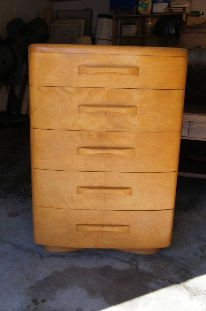 Heywood Wakefield Vtg Encore Wheat 5 Drawer Dresser Tallboy Mid Modern
