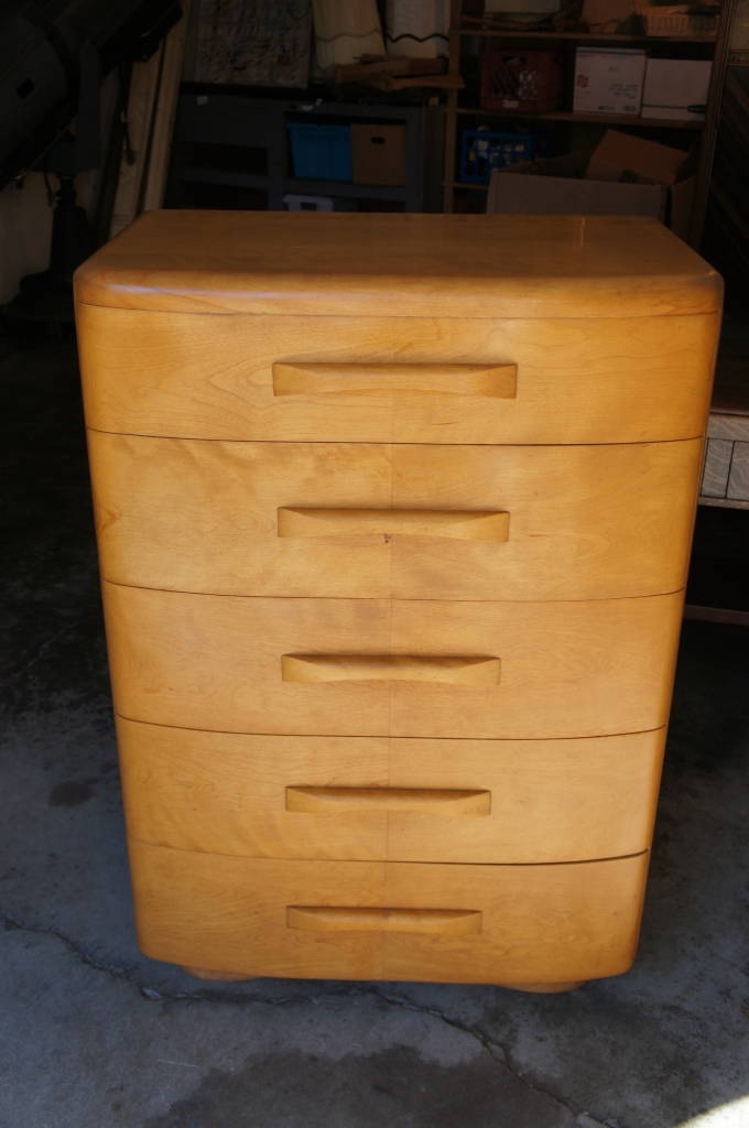 Heywood Wakefield Vtg Encore Wheat 5 Drawer Dresser Tallboy Mid Modern