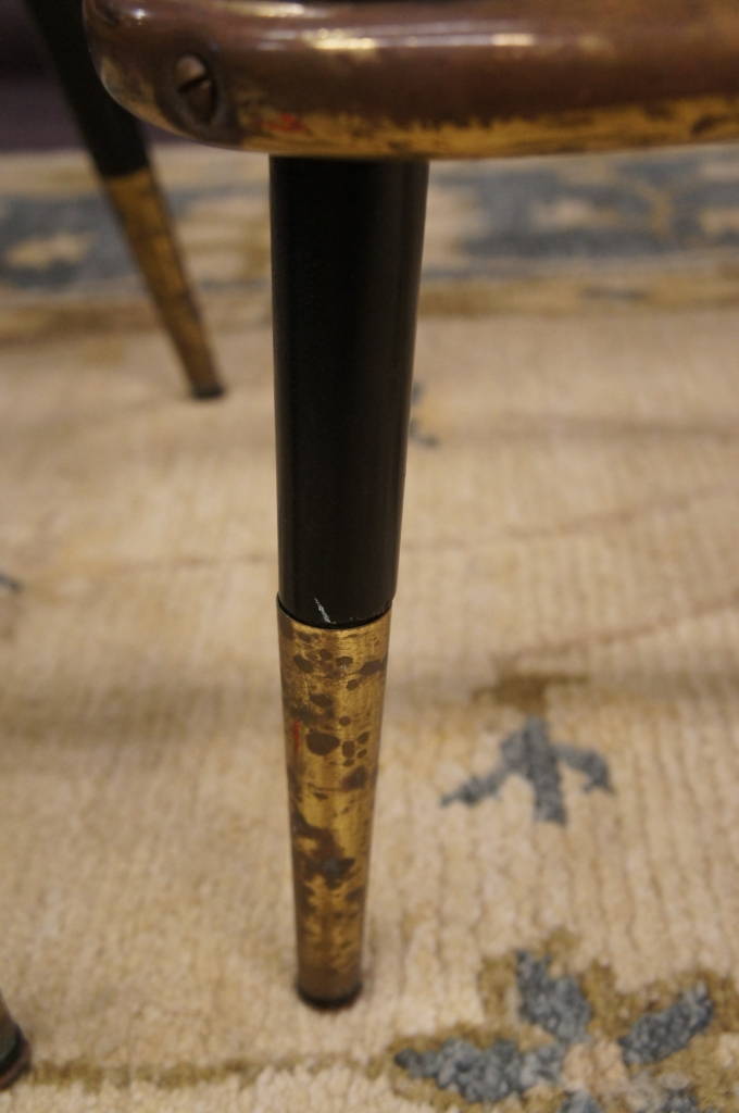 3 Vintage Turquoise Leather Bar Stools Mid Century Modern Atomic Chairmasters