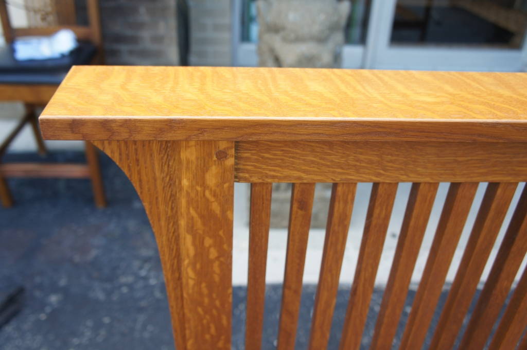 Stickley Hand Crafted Quartersawn Solid Oak King Bed Spindle Mission