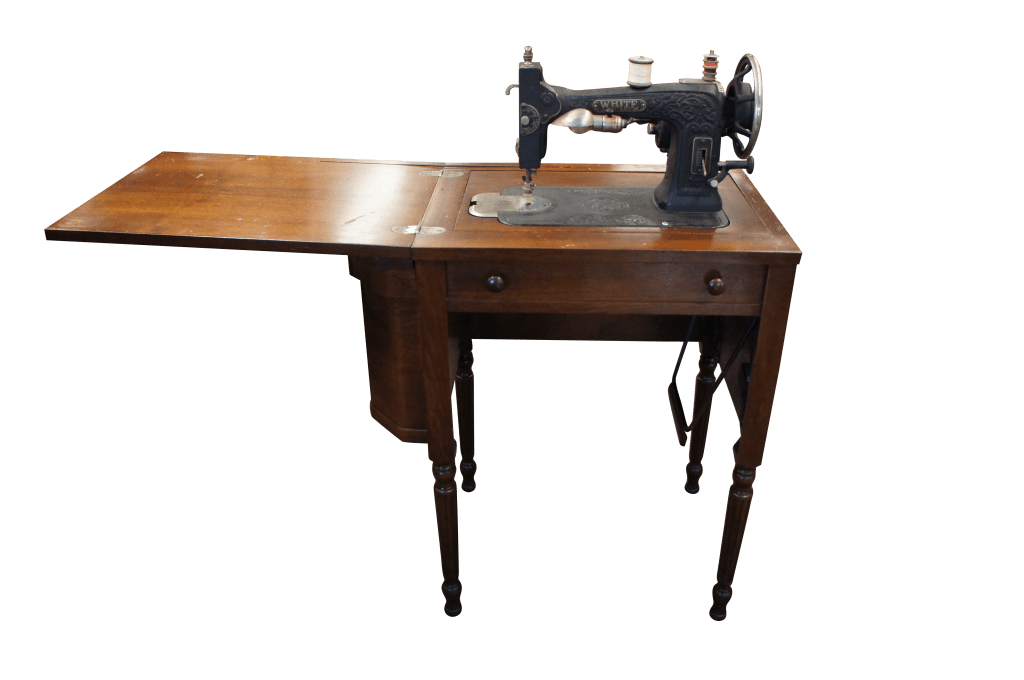 White Rotary Antique Sewing Table Martha Washington? Walnut
