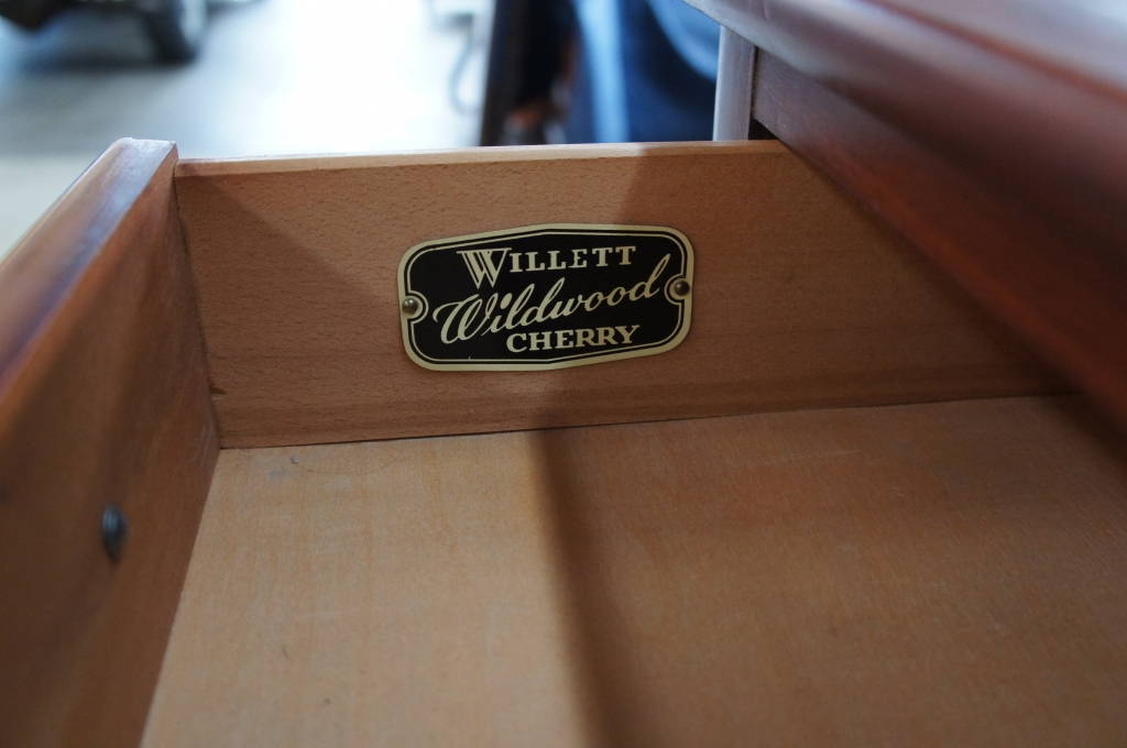 Willett Wildwood Cherry 6 Drawer Tallboy Dresser Early American Federal