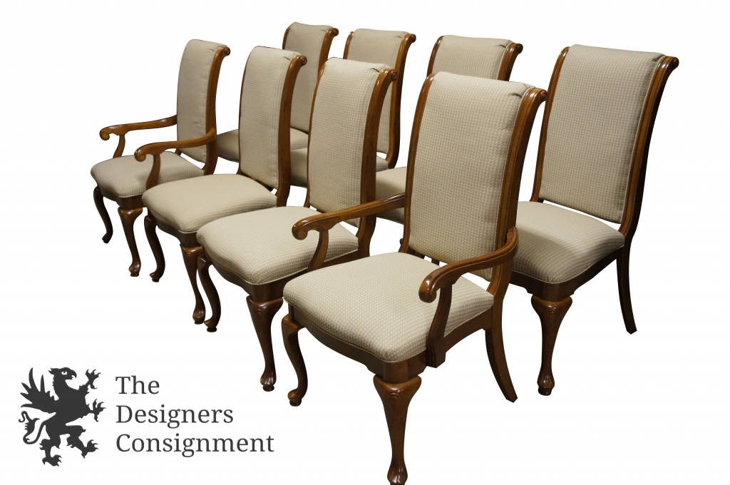 8 Alexander Julian Traditional Cherry Dining Room Chairs by Universal