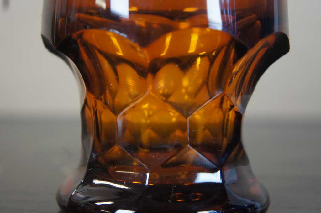 8 Libbey Duratuff Gibraltar Water Glasses & 6 Anchor Hocking Amber