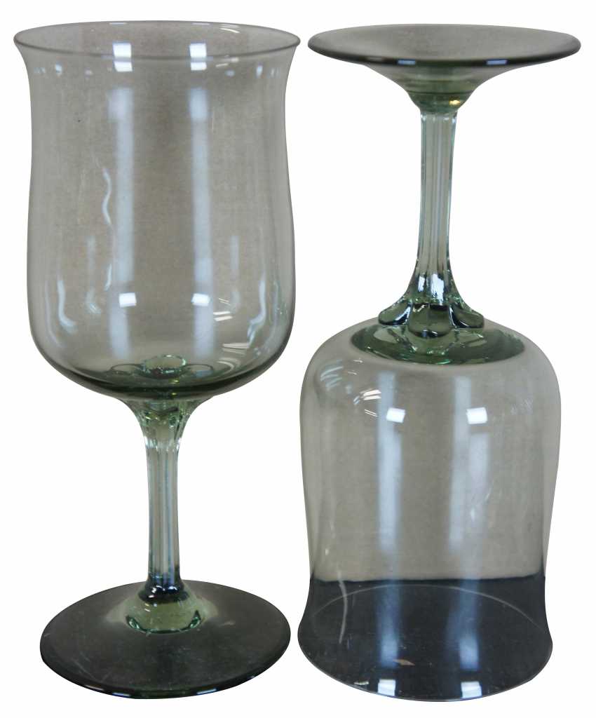 14 Lenox Water Wine Goblets Green Shadow Stemware Barware Glasses