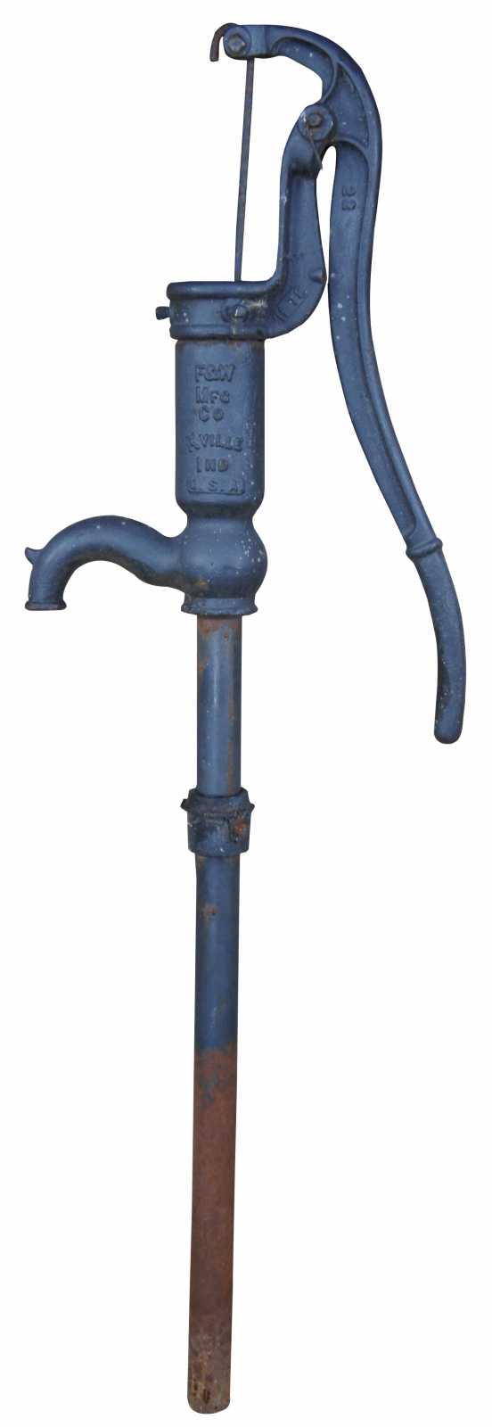 Primitive Antique F&W MFG Hoosier Cast Iron Hand Crank Farm Spigot