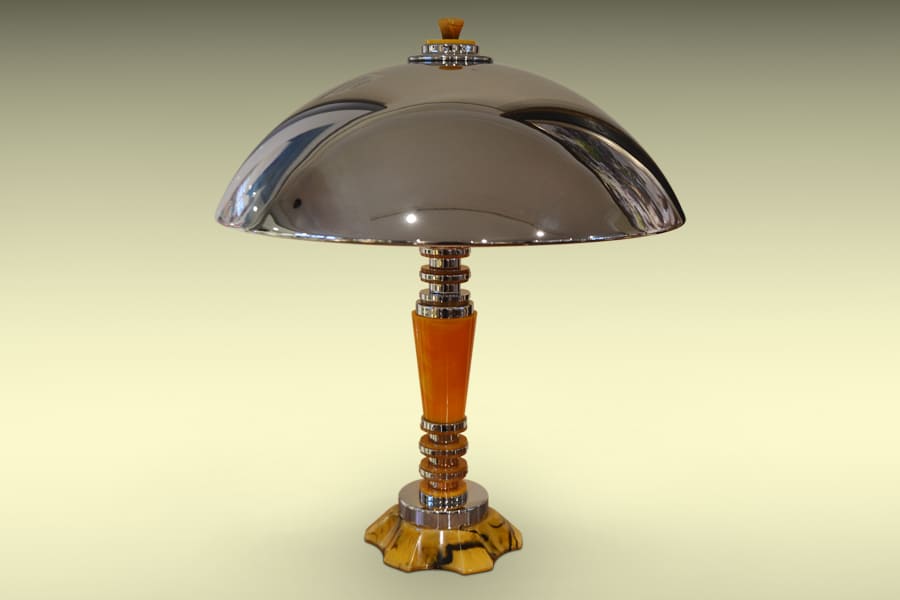 Original Art Deco Dome Table Lamp thedesigngallery