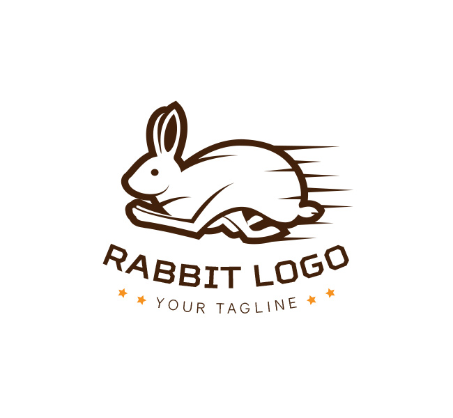 Running Rabbit Logo & Business Card Template The Design Love