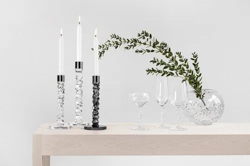 orrefors ljusstakar carat Candlestick Carat Anthracite (Set) By Orrefors - The Design Lover
