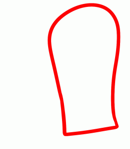 как нарисовать обувь на ногах спереди