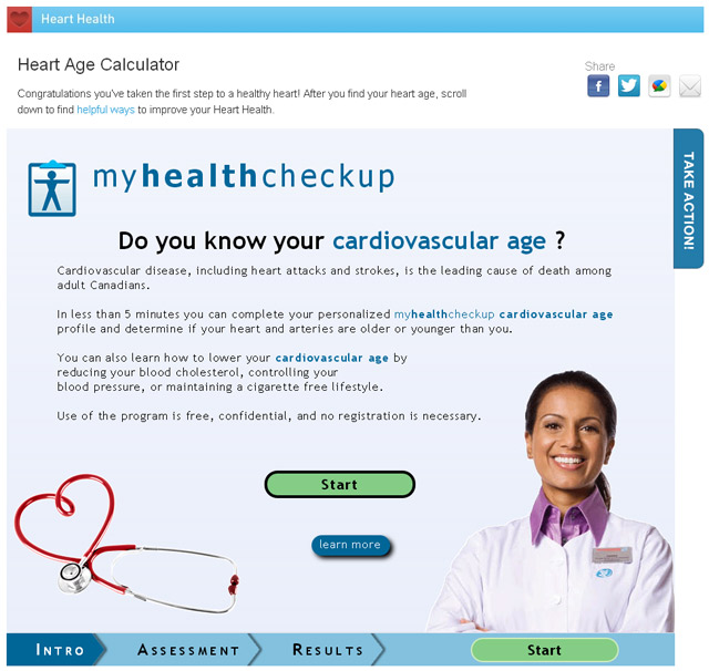 Take Health To Heart Heart Age Calculator TreatYourHeart