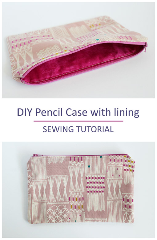 Back to school DIY Pencil Case with lining Sewing Tutorial