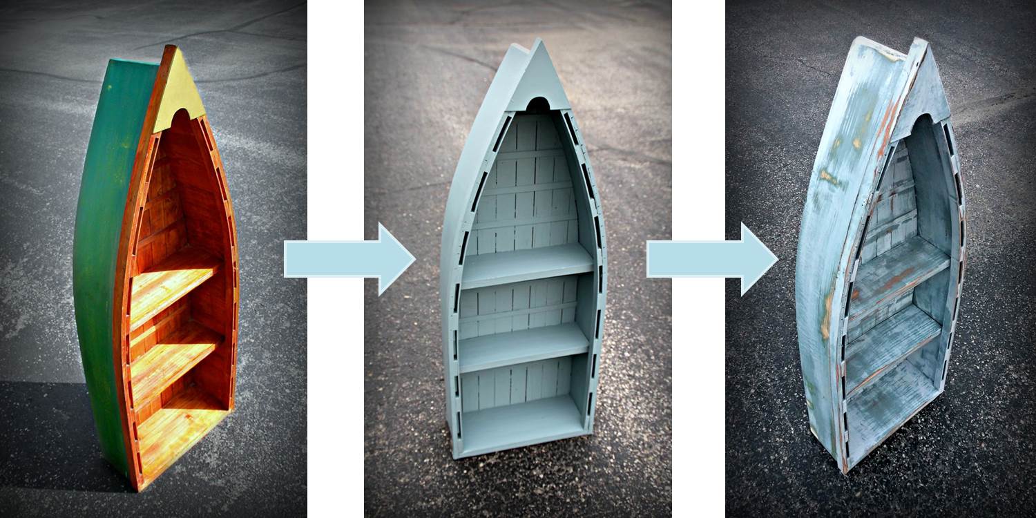 Coastal Décor is Trending Boat Bookshelf Makeover The DIY Lighthouse